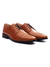 Tan Premium Half Brogue Derby alternate shoe image