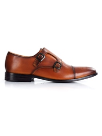 Lighttan Premium Double Strap Toecap Monk shoe image