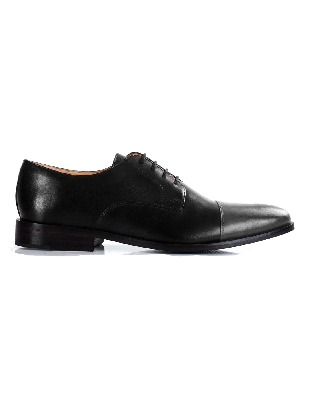 Black and Gray Premium Toecap Derby leather shoes for men | Rapawalk