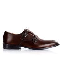 Dark Brown Premium Double Strap Monk main shoe image