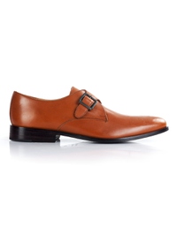 Tan Premium Single Strap Monk main shoe image