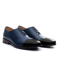 Dark Blue and Black Premium Toecap Oxford alternate shoe image