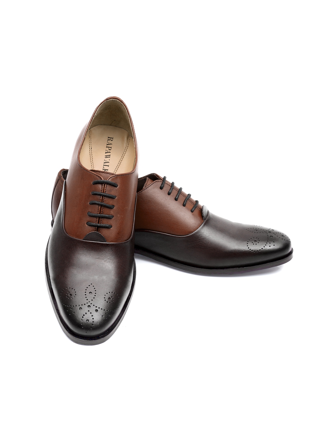 Coffee Brown and Brown Premium Plain Oxford leather shoes for men ...