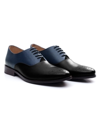 Dark Blue and Black Premium Plain Oxford alternate shoe image