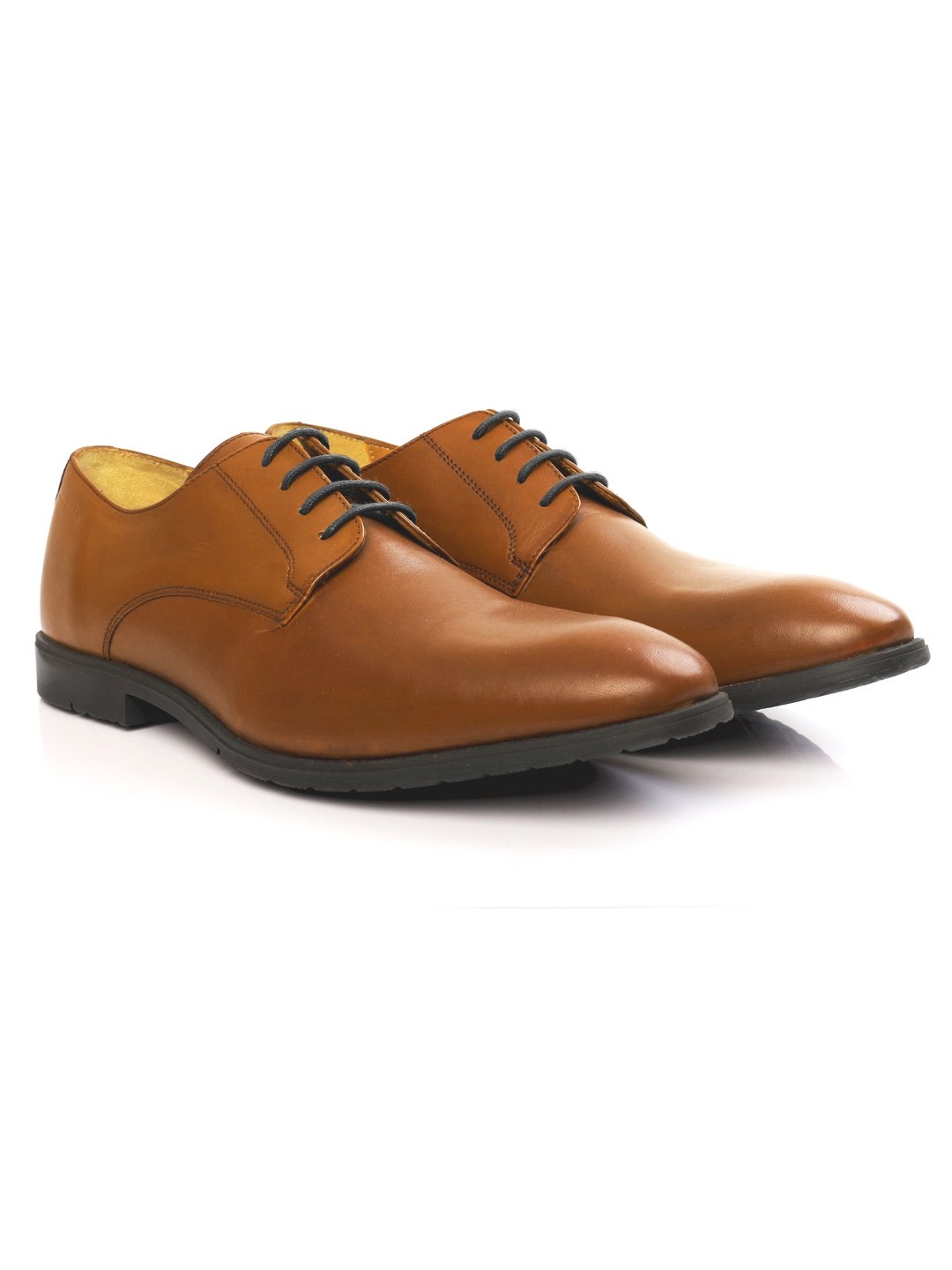 Tan Plain Derby Leather Shoes leather shoes for men Rapawalk