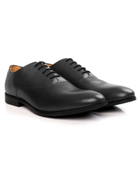 Gray Plain Oxford Leather Shoes alternate shoe image