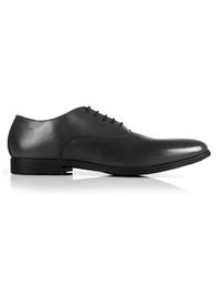 Gray Plain Oxford Leather Shoes main shoe image