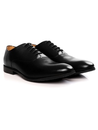 Black Plain Oxford Leather Shoes alternate shoe image