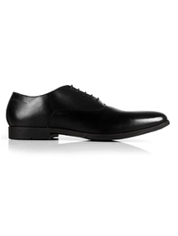 Black Plain Oxford Leather Shoes main shoe image