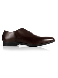 Brown Plain Oxford Leather Shoes main shoe image