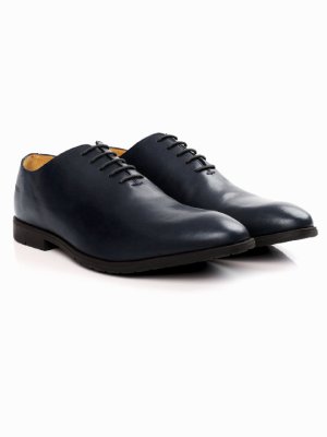 Dark Blue Wholecut Oxford Leather Shoes alternate shoe image