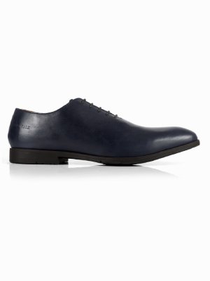 Dark Blue Wholecut Oxford Leather Shoes main shoe image