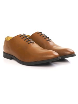 Tan Wholecut Oxford Leather Shoes alternate shoe image