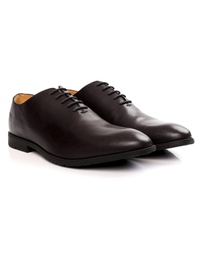 Brown Wholecut Oxford Leather Shoes alternate shoe image