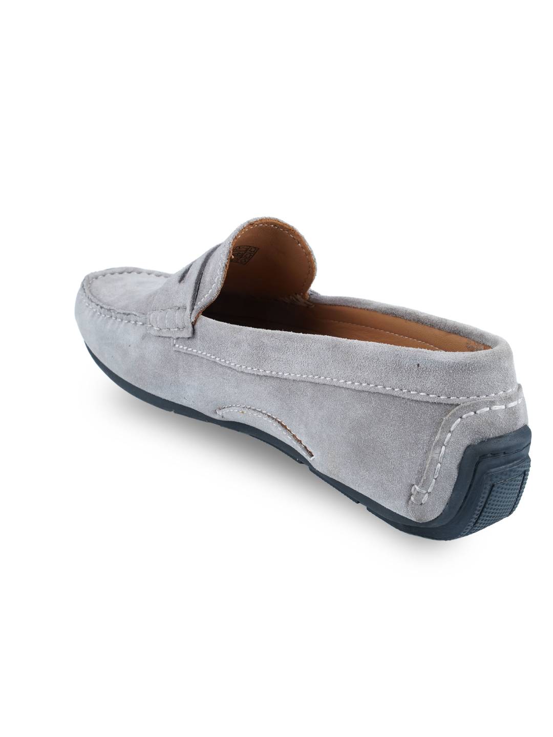 Mens grey suede penny 2025 loafers