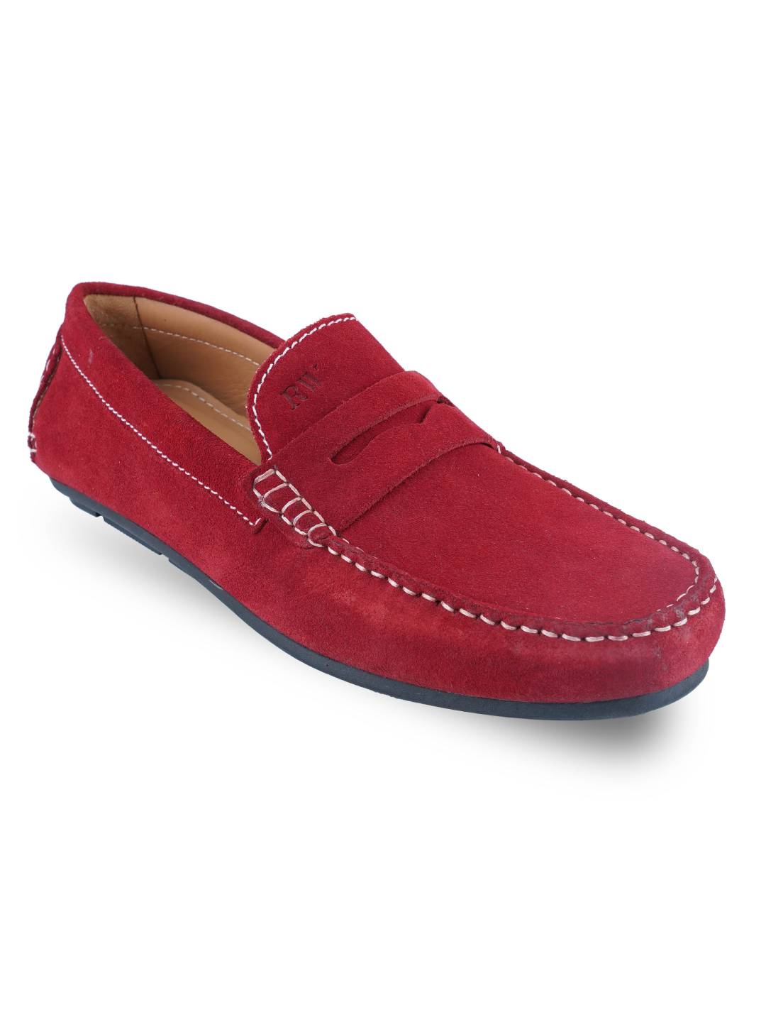 Mens 2025 red moccasins