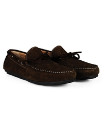 Brown Boat Moccasins Leather Shoes alternate shoe image