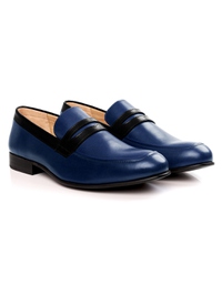 Dark Blue and Black Premium Apron Halfstrap Slipon alternate shoe image