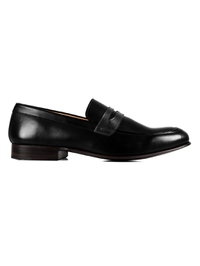 Black and Gray Premium Apron Halfstrap Slipon main shoe image
