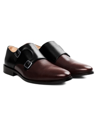 Black and Brown Premium Double Strap Monk alternate shoe image