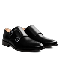 Black Premium Double Strap Monk alternate shoe image