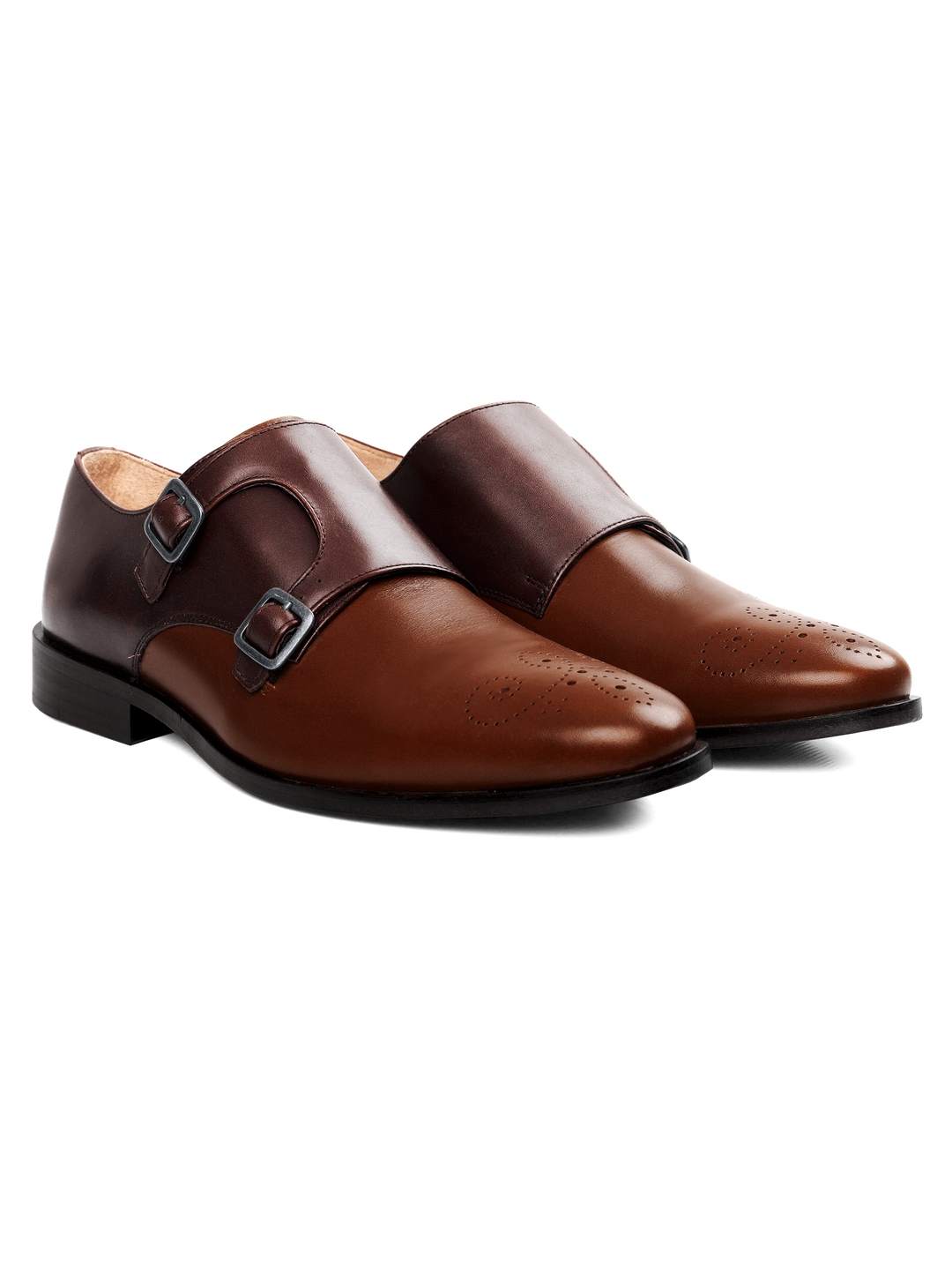 Brown Hugo Boss Monk Hugo Boss Kensington Double Monk Shoe Dark