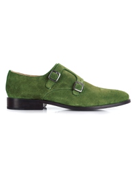 Dark Green Premium Double Strap Monk main shoe image