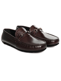 Brown Horsebit Moccasins Leather Shoes alternate shoe image