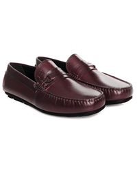Burgundy Saddle Buckle Moccasins Leather Shoes alternate shoe image