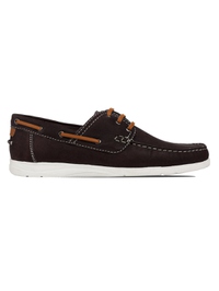 Brown Derby Boat Leather Shoes main shoe image