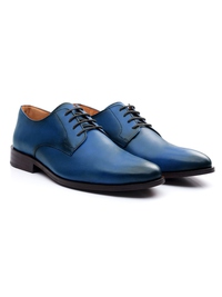 Dark Blue Premium Plain Derby alternate shoe image