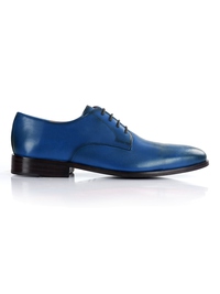 Dark Blue Premium Plain Derby main shoe image