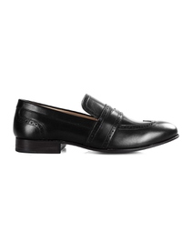 Black Premium Wingcap Slipon main shoe image