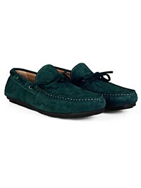 Sea Green Boat Moccasins Leather Shoes alternate shoe image