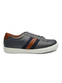 Gray Striped Classic Sneaker main shoe image