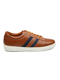 Tan Striped Classic Sneaker main shoe image