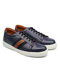 Navy Blue Striped Classic Sneaker alternate shoe image
