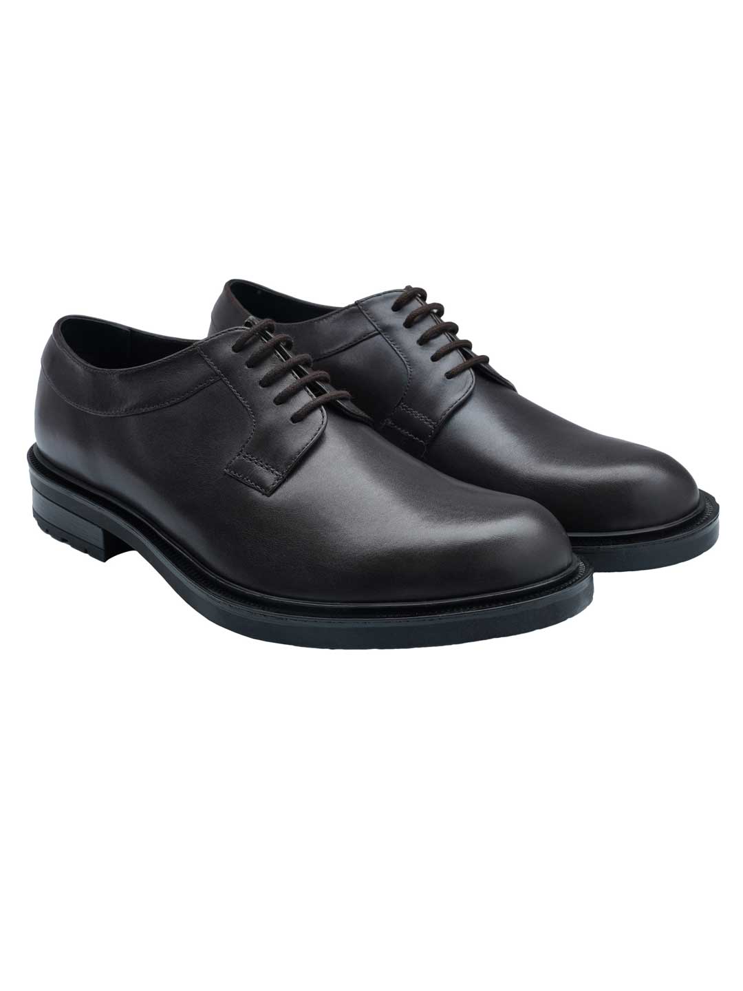 Brown Semi Casual Plain Derby Leather Shoes leather shoes for men Rapawalk