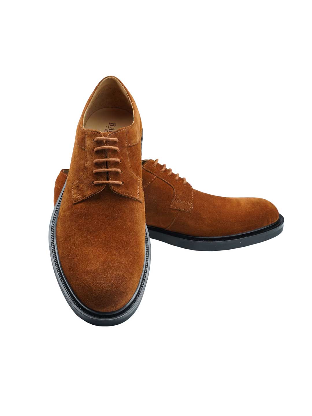 Tan Semi-Casual Plain Derby Leather Shoes for men Rapawalk