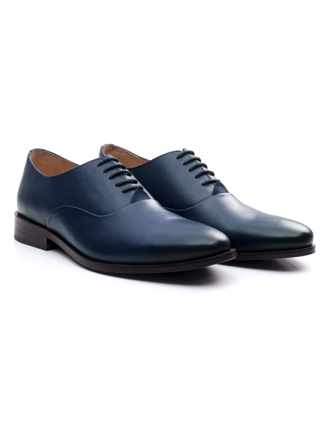 Dress Shoe Blue Leather Oxfords Dark Blue Premium Plain Oxford Leather  Shoes For Men Rapawalk