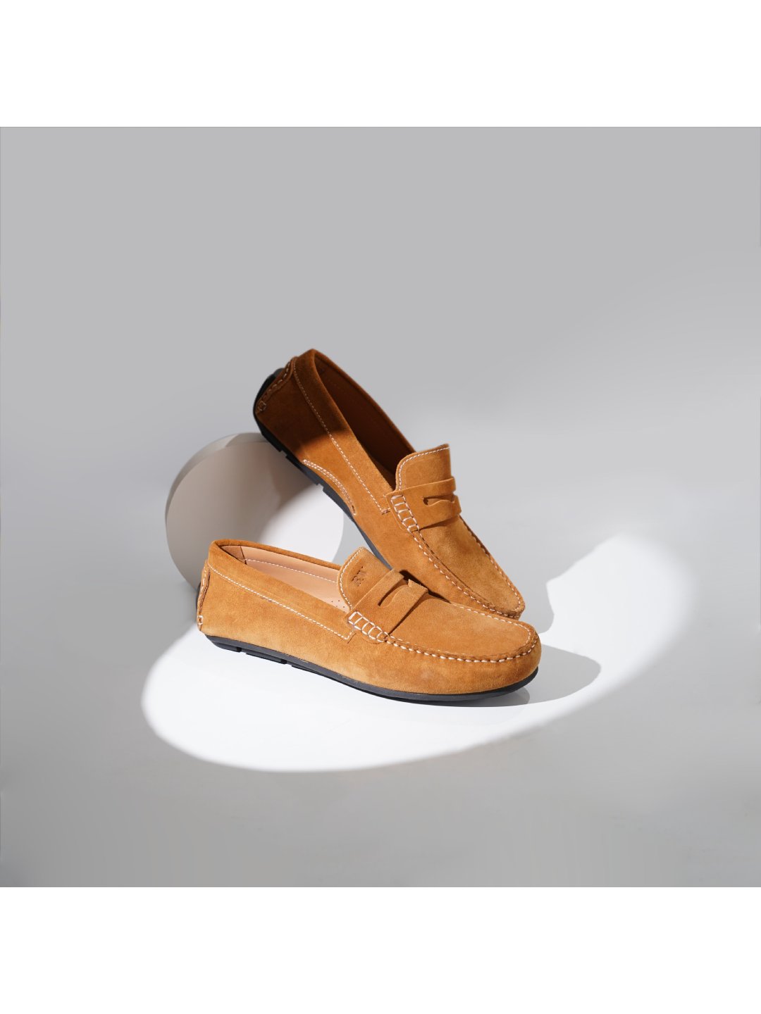 Camel Tan Penny Loafer Moccasins Leather Shoes