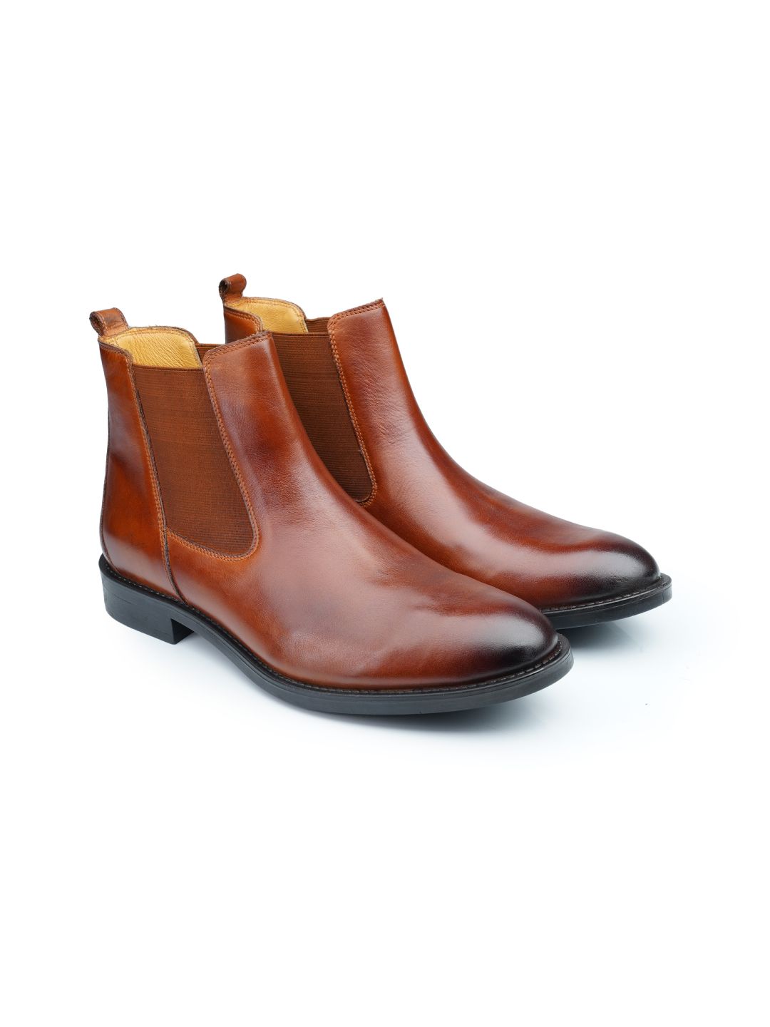 Tan Comfort Chelsea Boots for men Rapawalk - Main Image