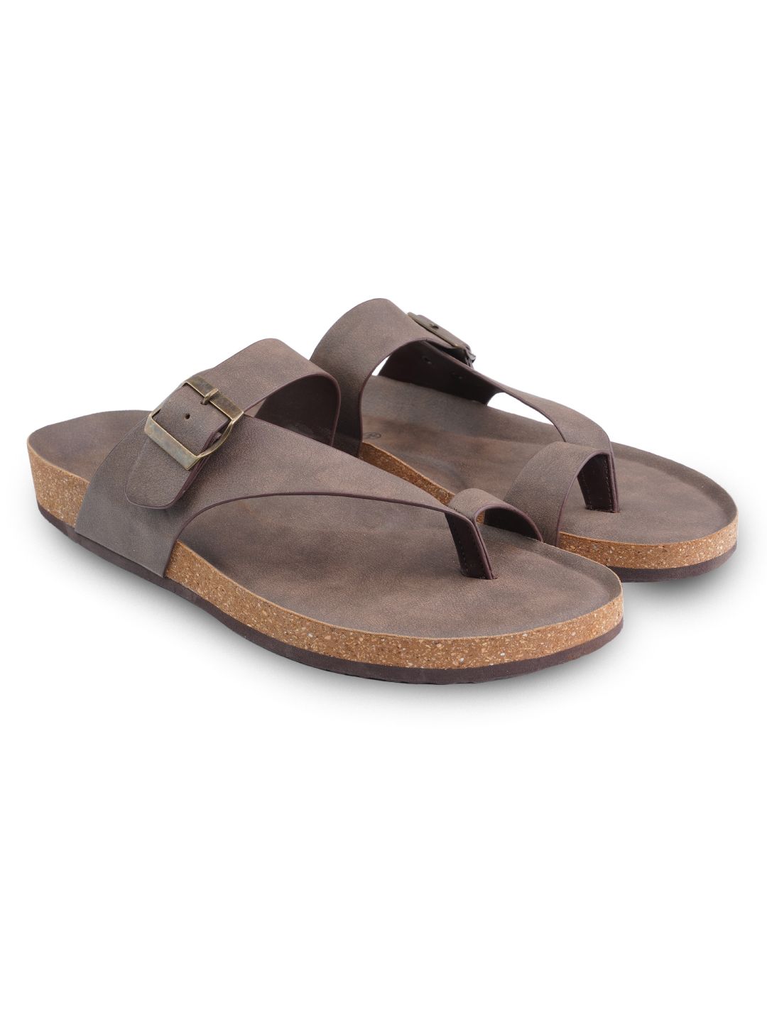Pelle Corko Cappuccino: Exquisite Light Tan Cork Sandals for Men | dmodot