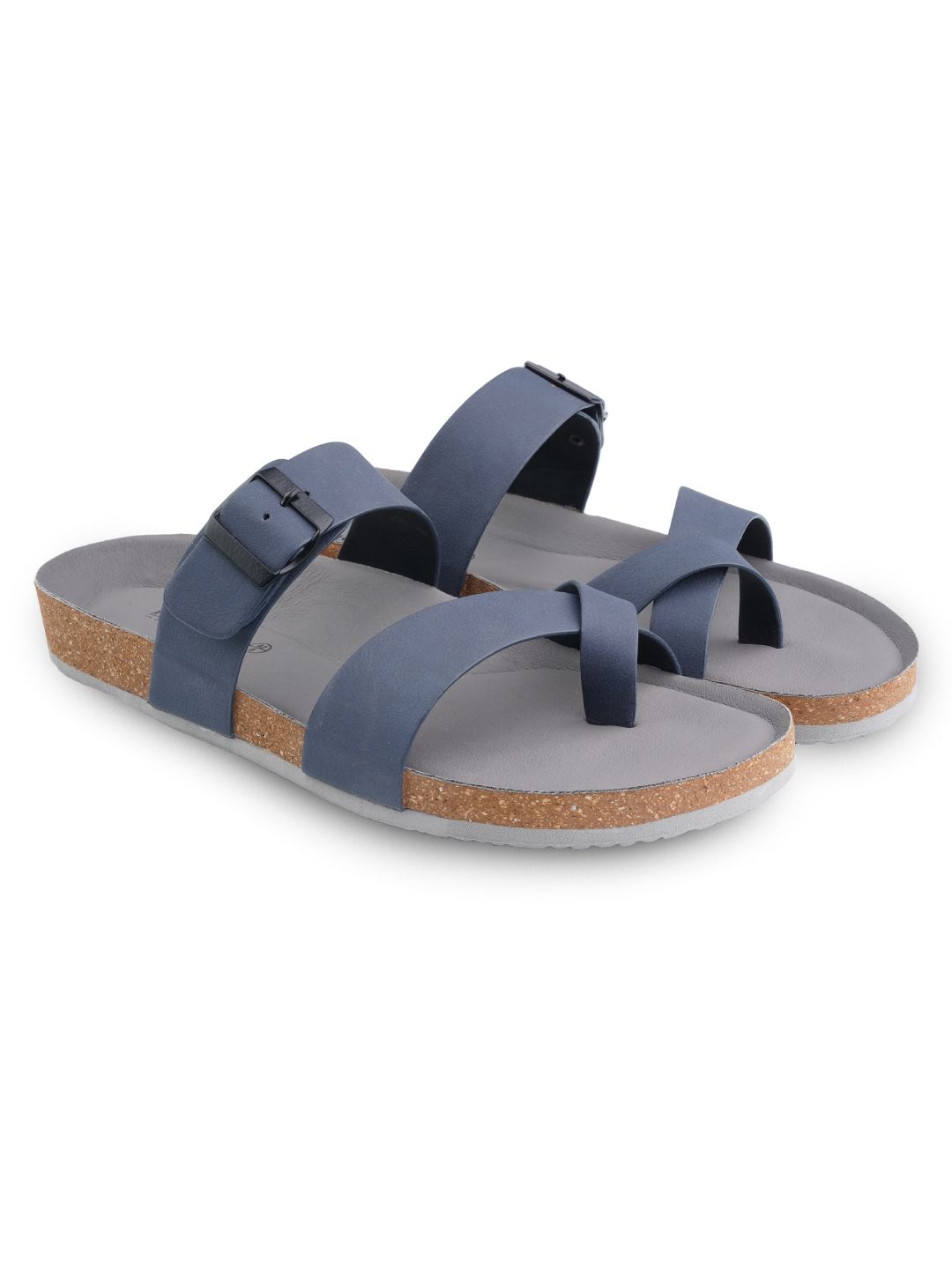 Navy Blue Cork Sole Sandal for men Rapawalk - Main Image