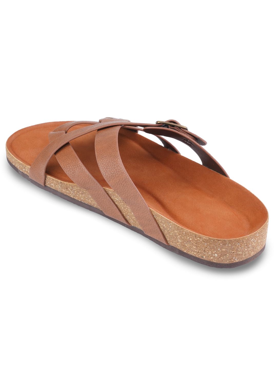 Dark Tan Cork Sole Sandal for men Rapawalk - Main Image