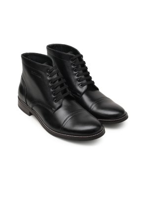 Black Luxury Leather Boots alternate shoe image