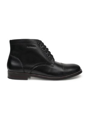 Black Luxury Leather Boots main shoe image