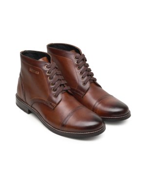 Vintage Brown Luxury Leather Boots alternate shoe image