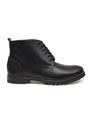 Black Luxury Leather Boots main shoe image
