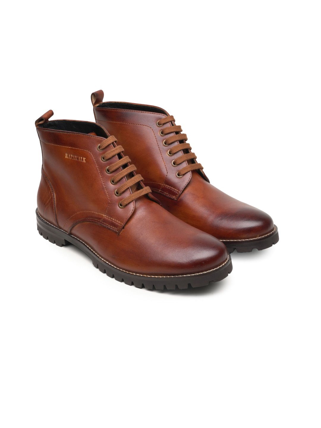 Vintage Tan Luxury Leather Boots - Main Image